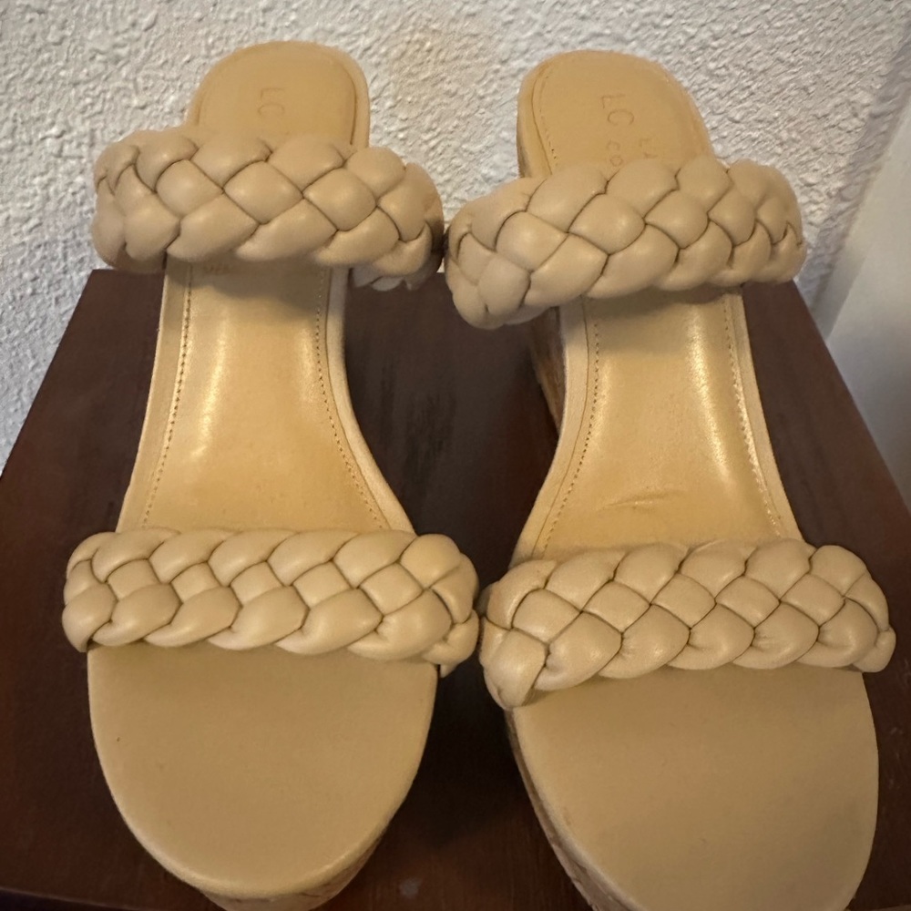 LC Lauren Conrad Women's Tan Braided Sandals